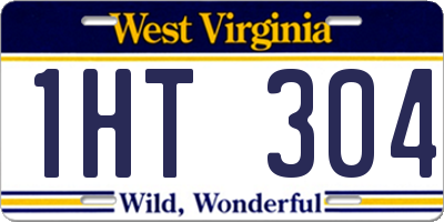 WV license plate 1HT304