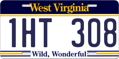 WV license plate 1HT308