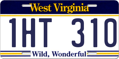 WV license plate 1HT310