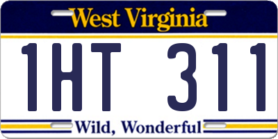 WV license plate 1HT311