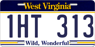 WV license plate 1HT313