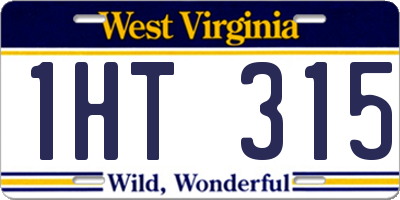 WV license plate 1HT315