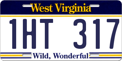 WV license plate 1HT317