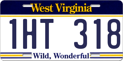WV license plate 1HT318