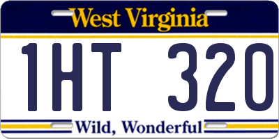 WV license plate 1HT320