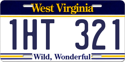 WV license plate 1HT321