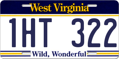 WV license plate 1HT322