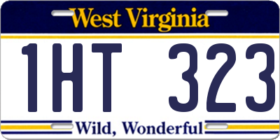 WV license plate 1HT323