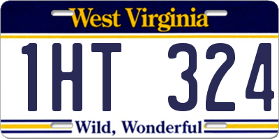 WV license plate 1HT324