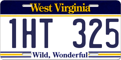 WV license plate 1HT325