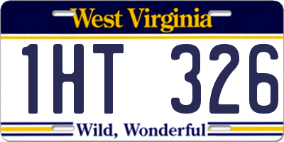 WV license plate 1HT326
