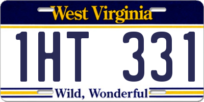 WV license plate 1HT331