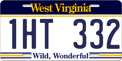 WV license plate 1HT332