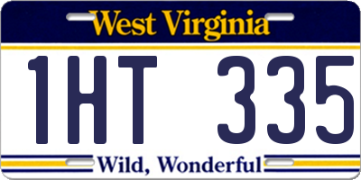WV license plate 1HT335