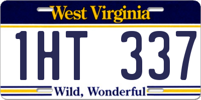 WV license plate 1HT337
