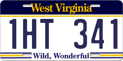 WV license plate 1HT341