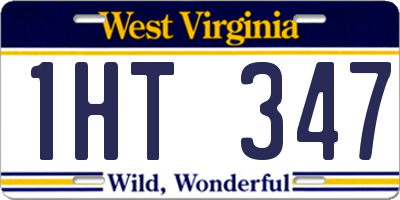 WV license plate 1HT347