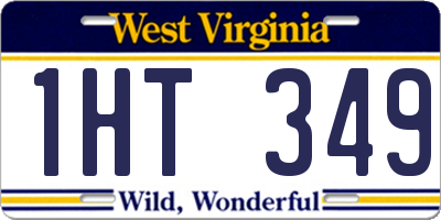 WV license plate 1HT349