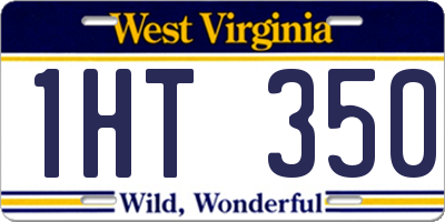 WV license plate 1HT350