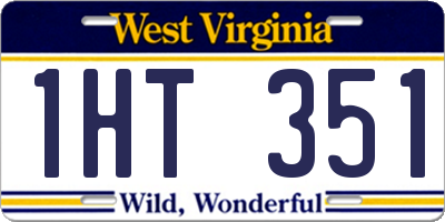 WV license plate 1HT351