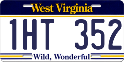 WV license plate 1HT352