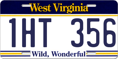 WV license plate 1HT356