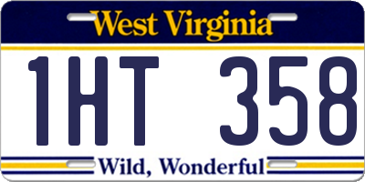 WV license plate 1HT358