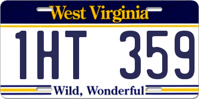 WV license plate 1HT359