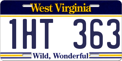 WV license plate 1HT363