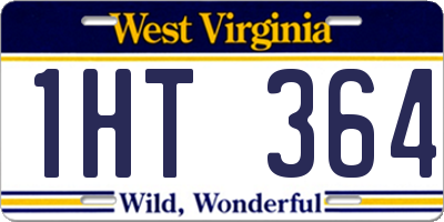 WV license plate 1HT364