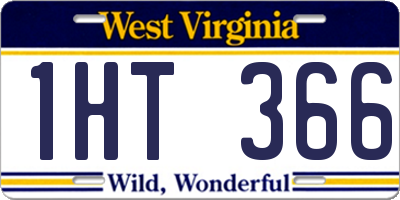 WV license plate 1HT366