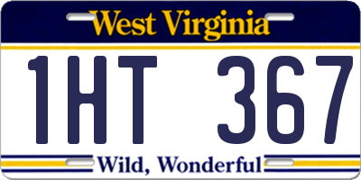 WV license plate 1HT367