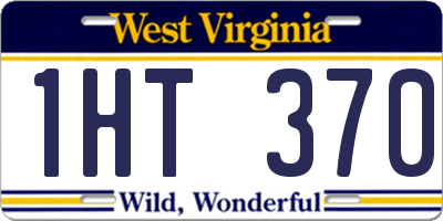 WV license plate 1HT370