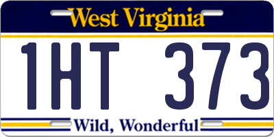 WV license plate 1HT373