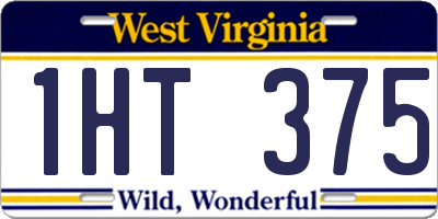 WV license plate 1HT375
