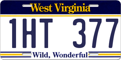 WV license plate 1HT377