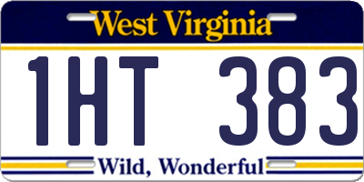 WV license plate 1HT383