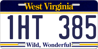 WV license plate 1HT385