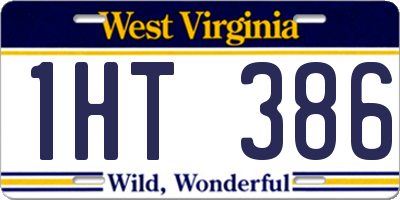 WV license plate 1HT386
