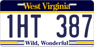 WV license plate 1HT387