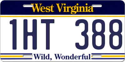 WV license plate 1HT388