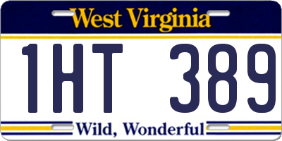 WV license plate 1HT389