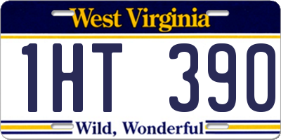 WV license plate 1HT390