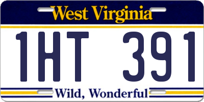 WV license plate 1HT391