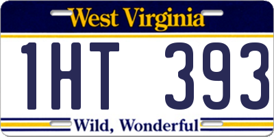 WV license plate 1HT393