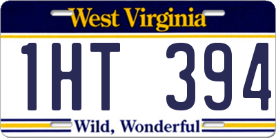 WV license plate 1HT394