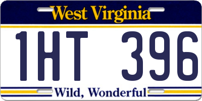 WV license plate 1HT396