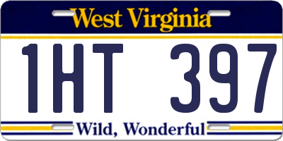 WV license plate 1HT397