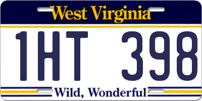 WV license plate 1HT398