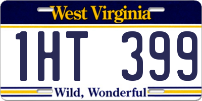 WV license plate 1HT399